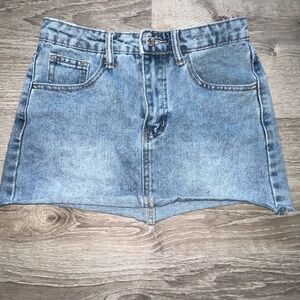 SHEIN Light Blue Denim Skirt